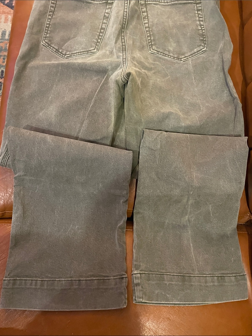 LOFT Sage Green Denim Pants, size 10/30 waist - Picture 5 of 5